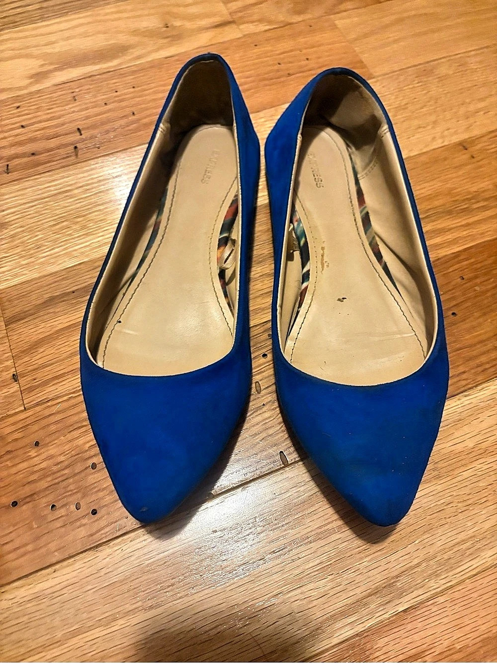 Express Blue Pointed-Toe Flats size 9